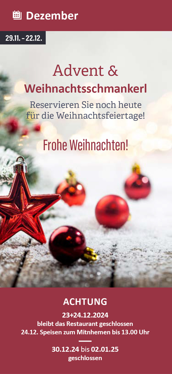 Restaurant Bölle Kulinarischer Kalender 2024 Dezember